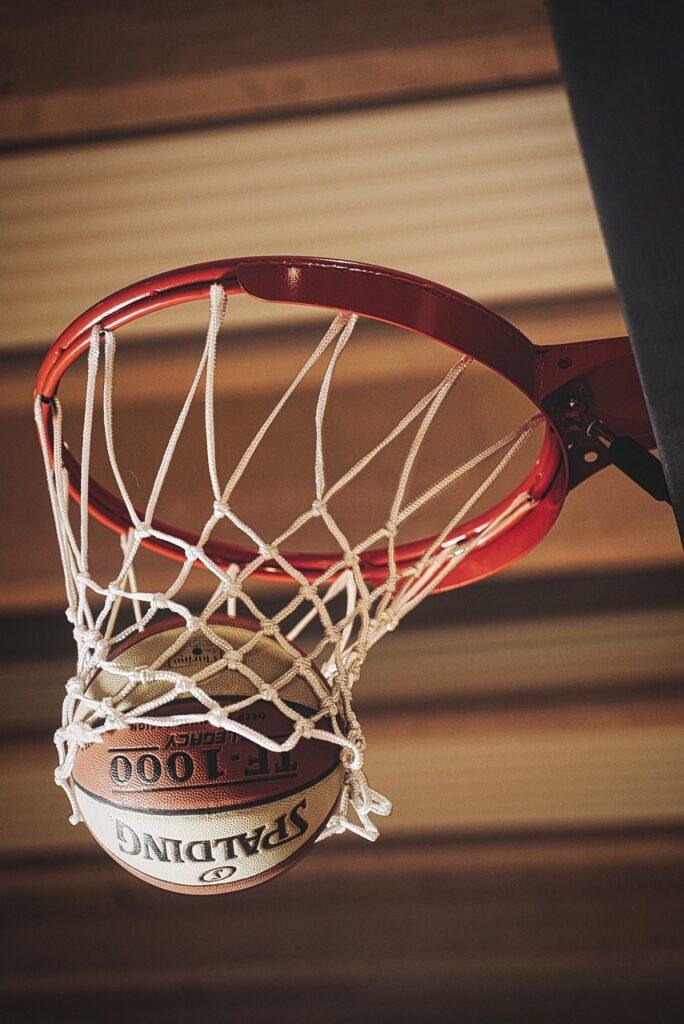 Basketball in Hoop